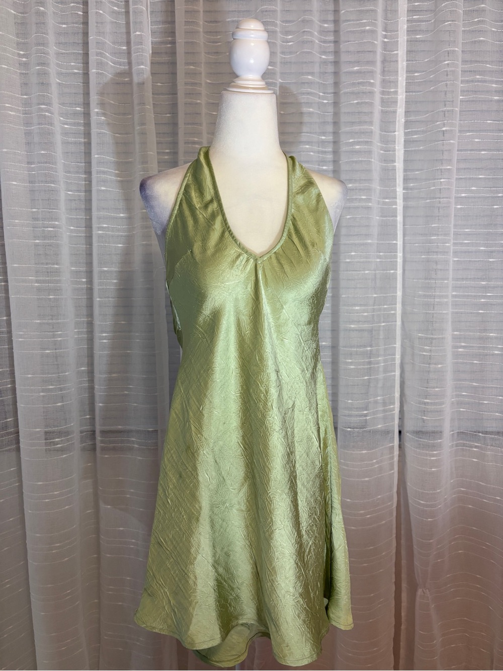 Princess Polly Light Green Halter Mini Dress